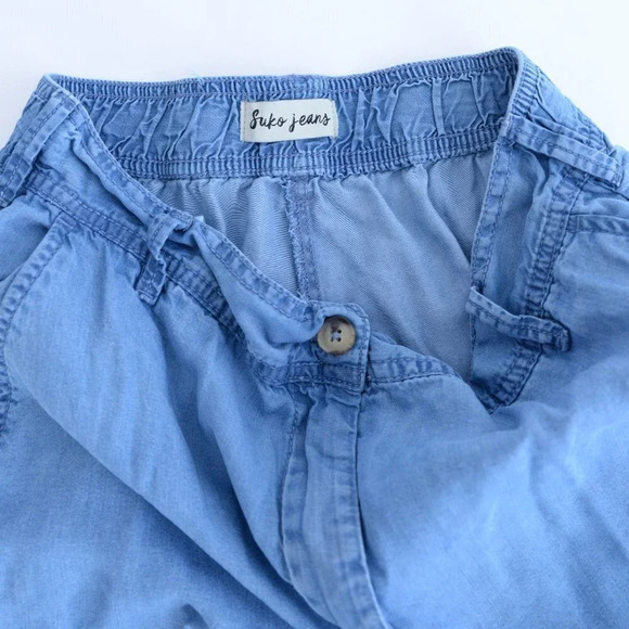 Suko Cargo Style Cotton Blue Chambray Denim Jeans - Picture 14 of 14